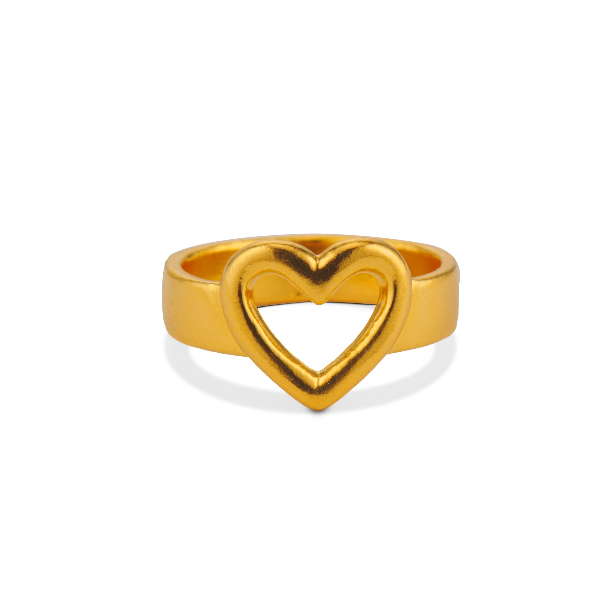 Nugget Heart Ring 10K Yellow Gold